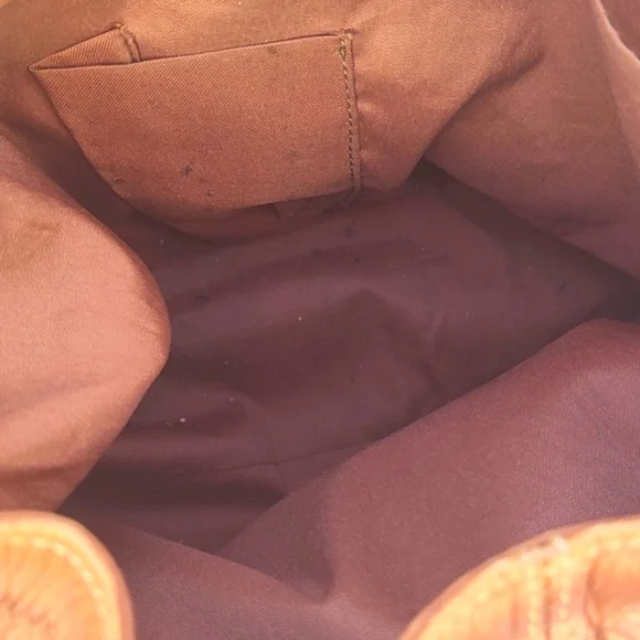 Vintage 90's Y2K JC Brown Tan Leather Bucket Bag Purse - Picture 4 of 14